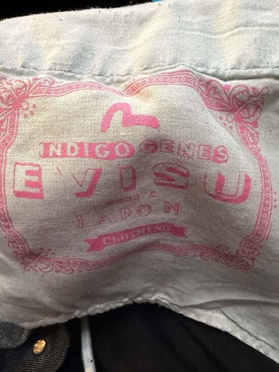 Vintage Evisu Genes Baggy Denim Shorts Size 40 Y2K Embroidered Seagull Jorts - Picture 3 of 13